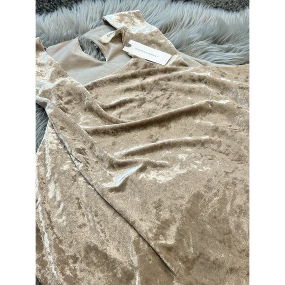 Anthropologie Porridge Jessie Velvet‎ Halter Top In Rose Color Size Medium $88 - Picture 2 of 6